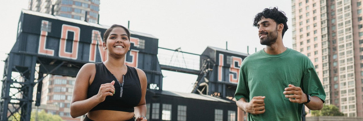 A couple exercising together