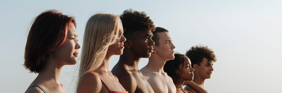 A group of people looking in the distance